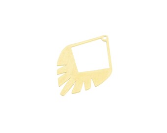 6pcs Raw Brass Oval Earring Charm, Earring Accessories, Brass Drop Charms Findings, Earring Connectors, Brass Jewelry Supplies RW-2042