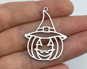 2pcs Stainless Steel Pumpkin Charm, Pumpkin Pendant, Halloween Charms, Jack O Lantern Charm, Steel Earring Charms Jewelry Supplies STL-3556