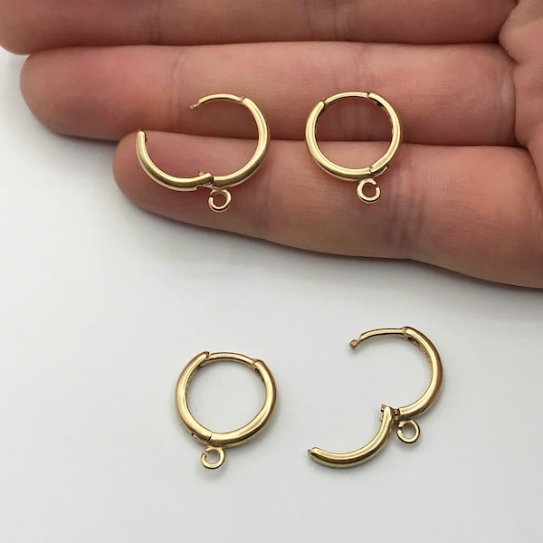 6pcs Raw Brass Leverback Earring Clasp, Leverback Ear Hoops, Leverback Earring Findings, Leverback Ear Wire, Jewelry Supplies RW-1169