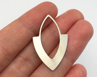 6pcs Stainless Steel Geometric Earring Connector, Almond Shaped Earring Connector Charm Pendant, Laser Cut Steel Earring Findings STL-3119