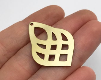 2pcs Raw Brass Earring Charm, Earring Accessories, Earring Pendant, Brass Oval Charm, Earring Connector, Brass Jewelry Supplies RW-1486