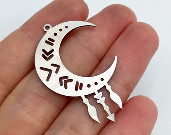 2pcs Stainless Steel Witch Charm, Witch Pendant, Girl Charm, Moon Phase  Celestial Charms, Witchy Charms, Laser Cut Jewelry Supplies STL-3357