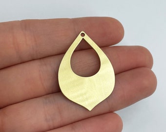 2pcs Raw Brass Earring Charm, Earring Accessories, Earring Pendant, Brass Charms Findings, Earring Connector, Brass Jewelry Supplies RW-1482