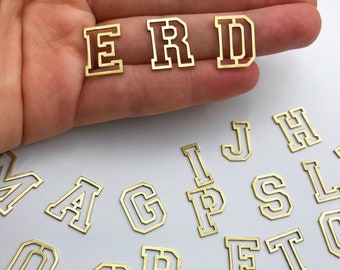 6pcs Raw Brass Letter Charm, Initial Charm, Alphabet Letter Charms, Letter Pendant, Letter Beads, Personalized Findings RW-1253