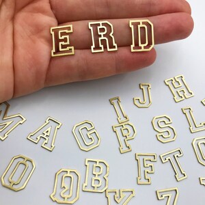 6pcs Raw Brass Letter Charm, Initial Charm, Alphabet Letter Charms, Letter Pendant, Letter Beads, Personalized Findings RW-1253