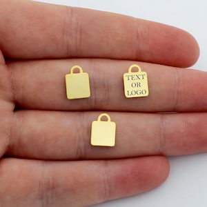 Your Own Text or Logo Engraved Charm, Custom Laser Engraved Logo, Custom Jewelry Tag, Custom Logo Charm Metal Jewelry Tags Personalized Disc