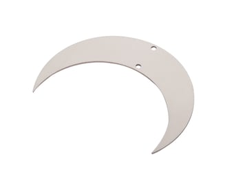 6 Stück Edelstahl 35x47mm Mondverbinder, Stahlmond Charm, Halbmondverbinder zur Schmuckherstellung, Schmuckkomponenten STL-3919