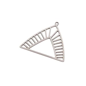 Stainless Steel Geometric Triangle Charm, Steel Connectors, Geometric Earring Charms, Steel Jewelry Making Supplies 31x31x0.8mm STL-3931