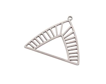 Geometrischer Dreieckcharme aus Edelstahl, Stahlverbinder, geometrische Ohrringanhänger, Stahlschmuckherstellung 31x31x0.8mm STL-3931
