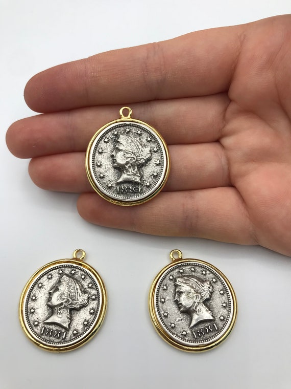 モルガン銀貨ペンダント 1881年アンティーク スターリング シルバー