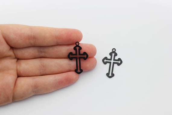 Black cross charm deals