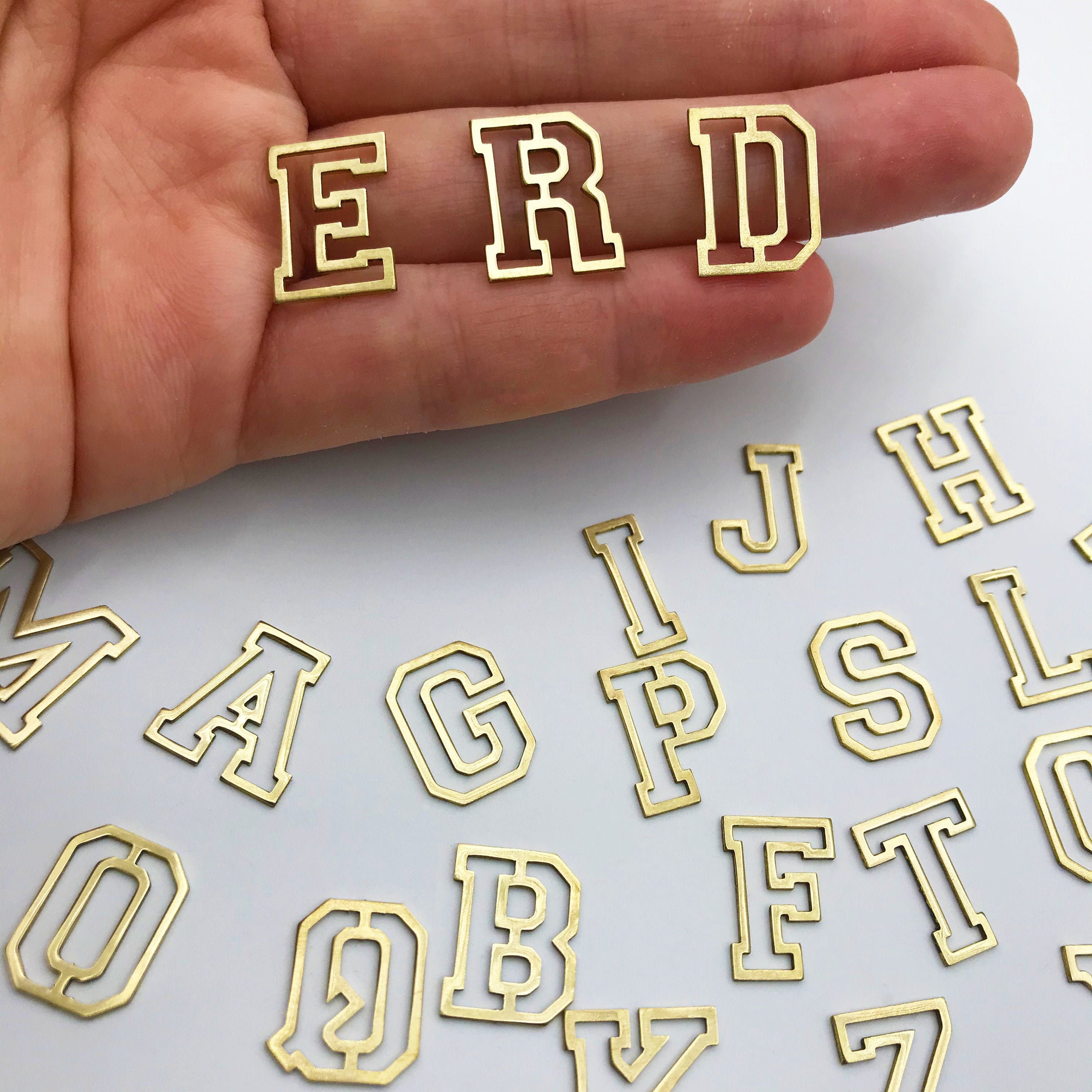 Brass Letter Personalized Initial Charms Brass Letter Pendants ...