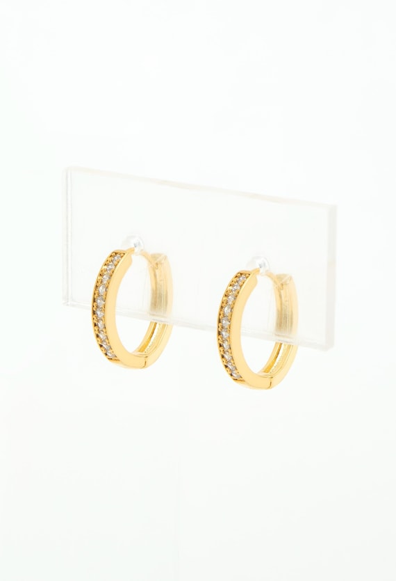 Paire De Boucles D'oreilles Plaqué Or Jaune 9-30 Mm - Occasion, Sans Marque Mais Jolies