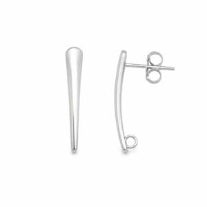 10pcs Stainless Steel Pin Bar Stud with Open Loop, Earring Connector Dangle Earring Post, DIY Jewelry Making Supply