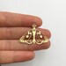 2pcs Raw Brass Butterfly Charm, Celestial Butterfly Pendant, Moth Charm, Mystical Charms for Jewelry Making, Jewelry Supplies RW-1288 