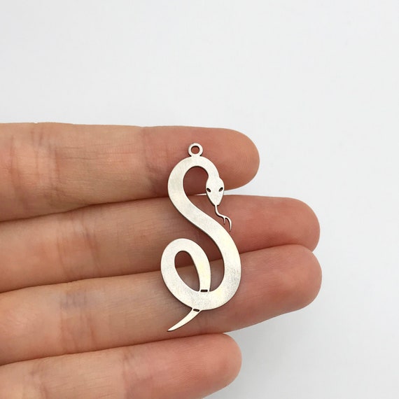 6pcs Stainless Steel Snake Charm, Tiny Snake Pendant, Earring Charms,  Animal Charms, Steel Jewelry Making Supplies, Steel Earring Charms 