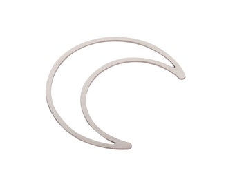 12 Pcs Moon Phase Connector Charms - Stainless Steel Jewelry Making Supplies