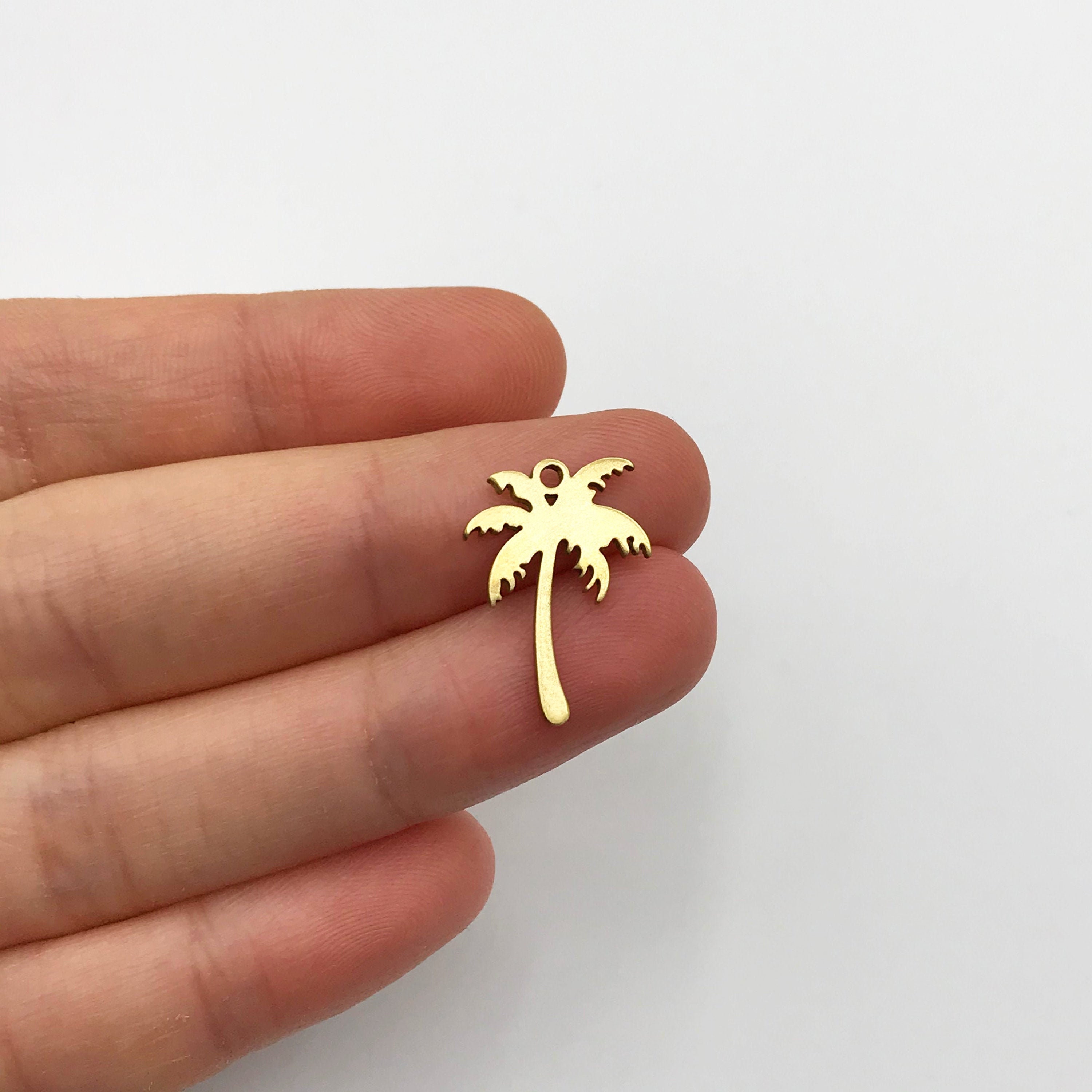 Palm Tree Charm - Etsy