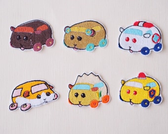 Anime Car Guinea Pigs Embroidery Iron on Patches