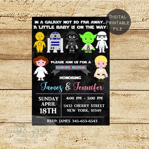 Invitations à la révélation du genre Star Wars, Invitation à la révélation du genre Star Wars, Invitation à la révélation du genre Star Wars, Invitation à la fête Star Wars