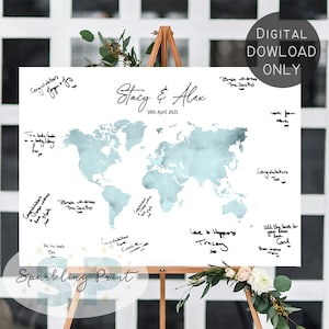 Reizen Thema Bruiloft Welkom teken, Wereldkaart Bruiloft Teken, Reizen Bruiloft Teken, Afdrukbare Bruiloft Welkom Teken, Digitale Download Bruiloft