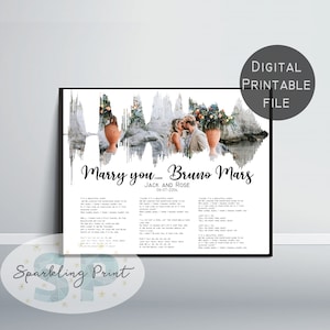Custom Wedding Soundwave Print, Personalized Soundwave, Custom Song, Anniversary Wall Art, Wedding Gift, Valentine&#39;s Gift,Wedding Song,Photo