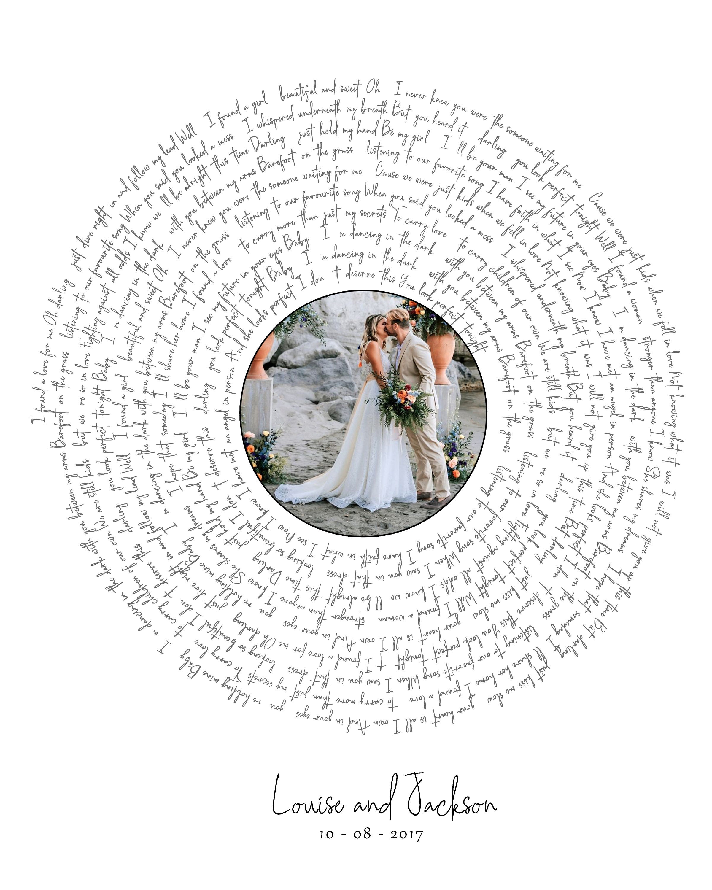 Custom Photo Vinyl Print Personalized Wall Art Anniversary Etsy