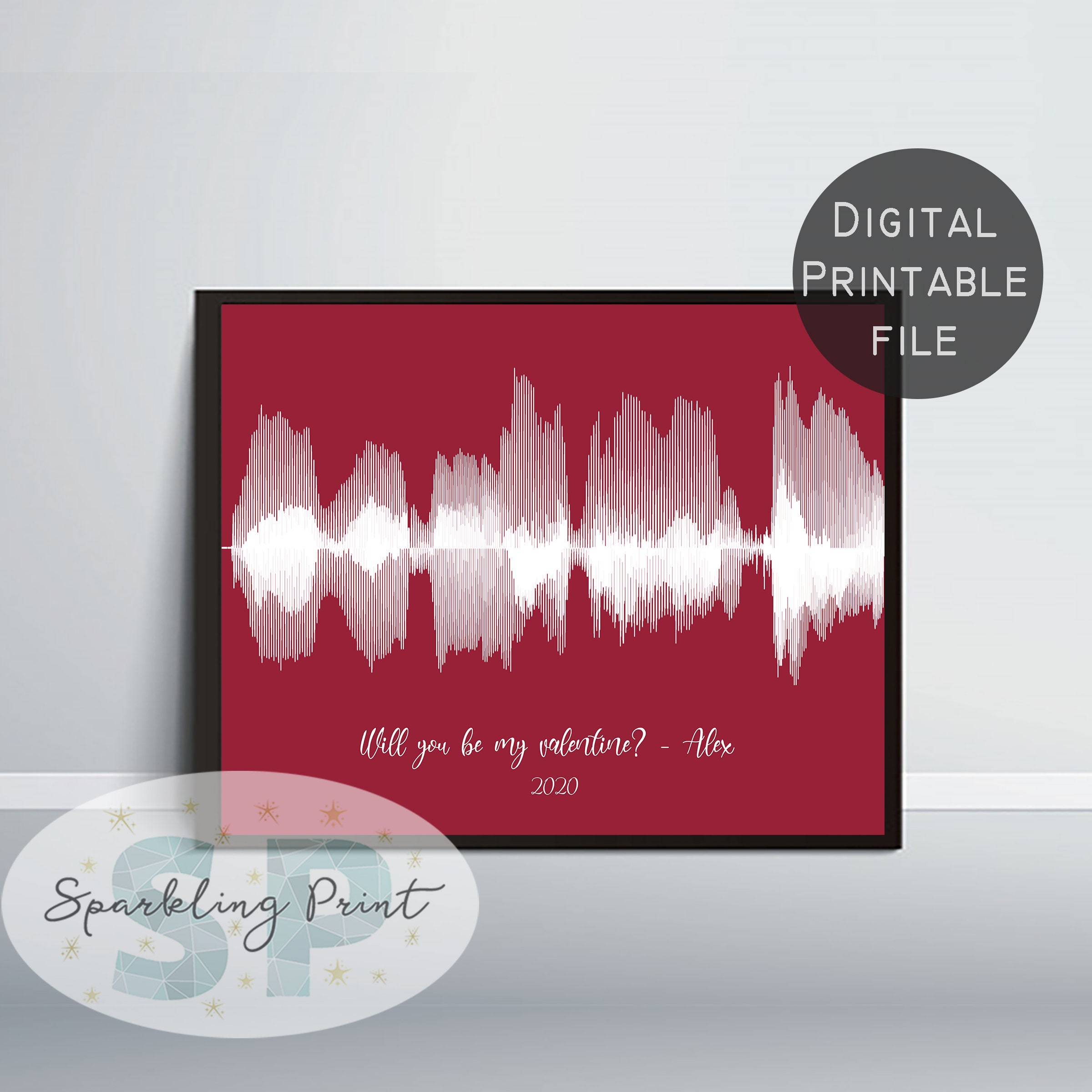 Custom Sound Wave Art Print, Personalized Voice Wave, Mother's Day Gift ...