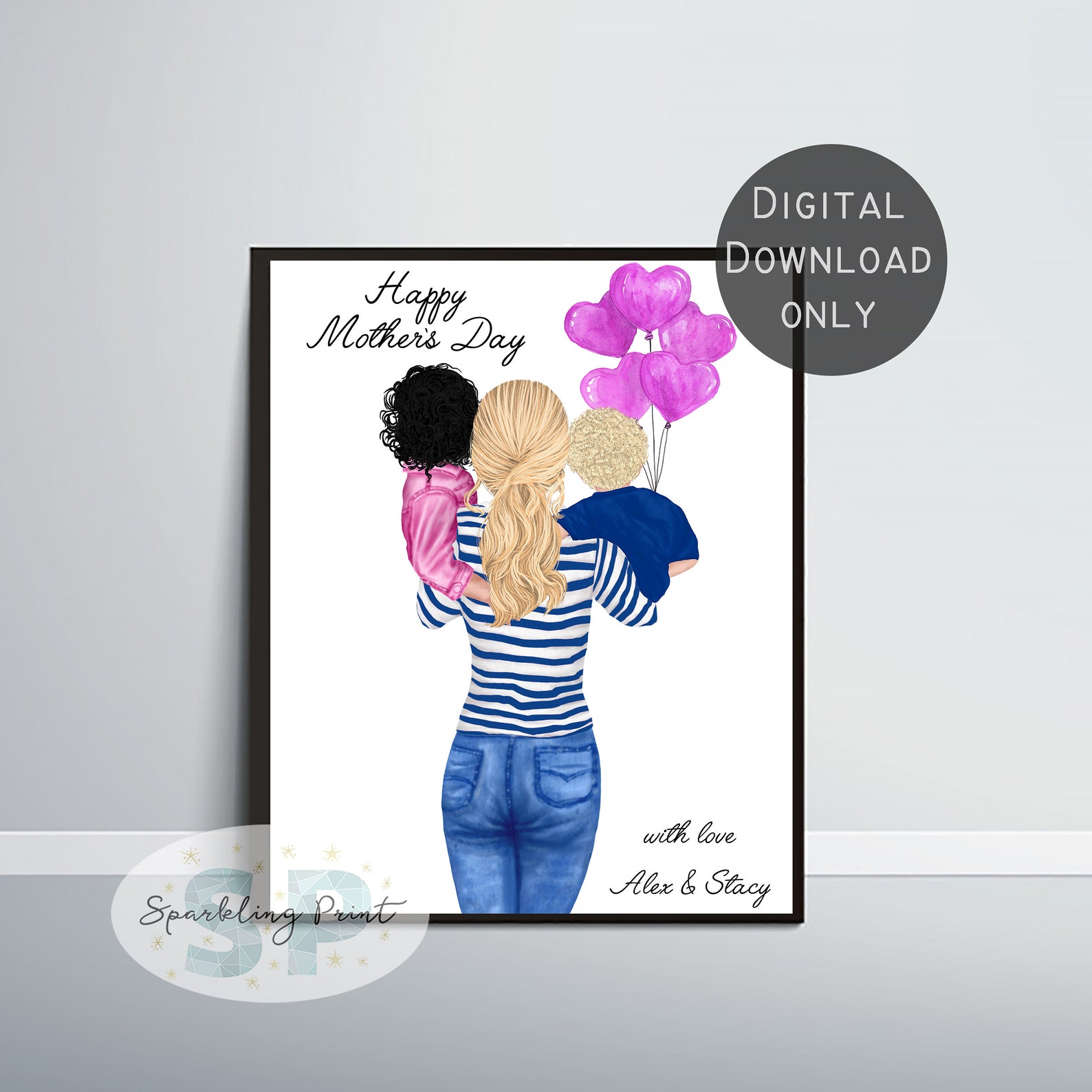 Custom Mother's Day Gift Mother and Daughter Print Gift - Etsy