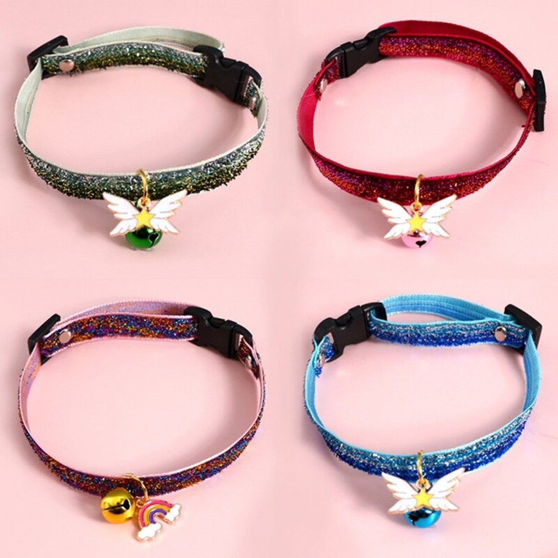 Cat Pet Cute Kawaii Anime Rainbow Sailormoon Collar Small Etsy