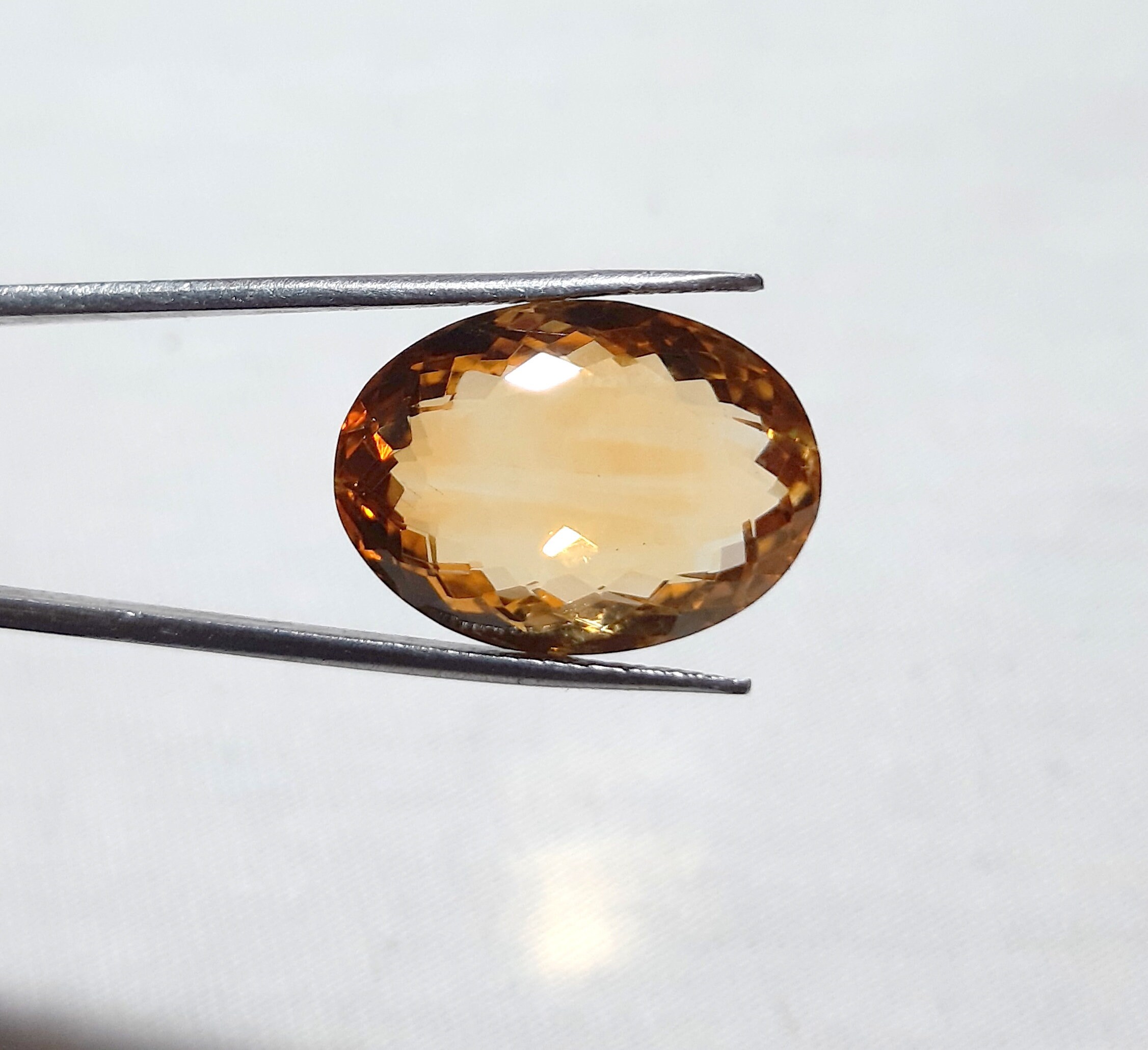 Paire De Citrine Naturelle - Pierres Précieuses Ovale 14x10 Mm, Total 16,2 Cts, Pour Bijouterie Ou Collection (Pierre De Naissance Novembre)