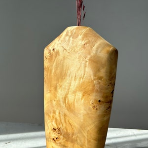 Mother's Day Gift, Minimal wooden vase, Nordic style wooden vase, Minimal home decoration, Wooden handmade vase, image 2
