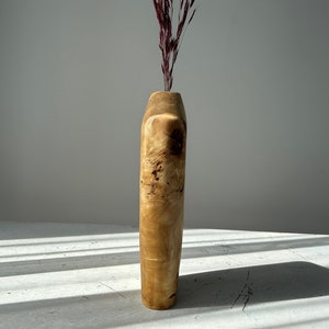 Mother's Day Gift, Minimal wooden vase, Nordic style wooden vase, Minimal home decoration, Wooden handmade vase, image 5