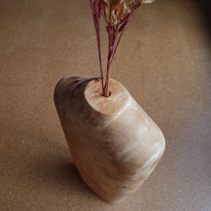 Mother's Day Gift, Minimal wooden vase, Nordic style wooden vase, Minimal home decoration, Wooden handmade vase, image 8