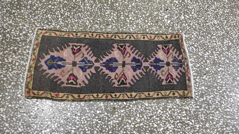 Small Rug Vintage Door Mat Entryway Rug Turkish Door Mat 1.50/'x3.18/' Small Vintage Turkish Rug Bath Mat Vintage Bath Mat