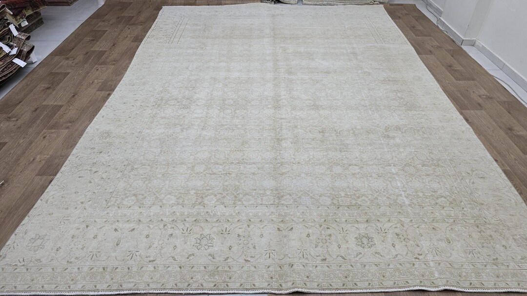 貴重ヴィンテージ未使用！バッターニエ　トルコ直輸入 大型ヴィンテージトルコ製ウシャクラグ：8.8フィート×12.9フィートの