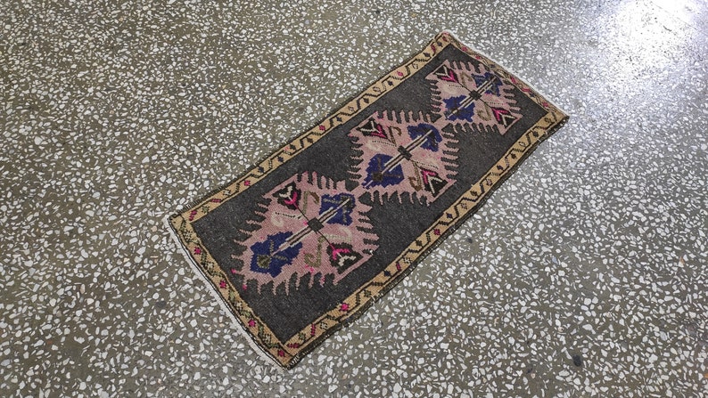 Small Rug Vintage Door Mat Entryway Rug Turkish Door Mat 1.50/'x3.18/' Small Vintage Turkish Rug Bath Mat Vintage Bath Mat
