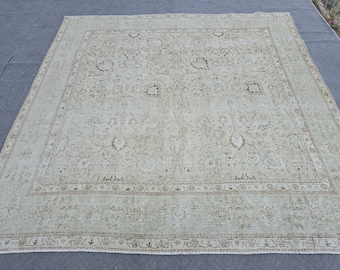 大型ヴィンテージトルコ製ウシャクラグ：8.8フィート×12.9フィートの