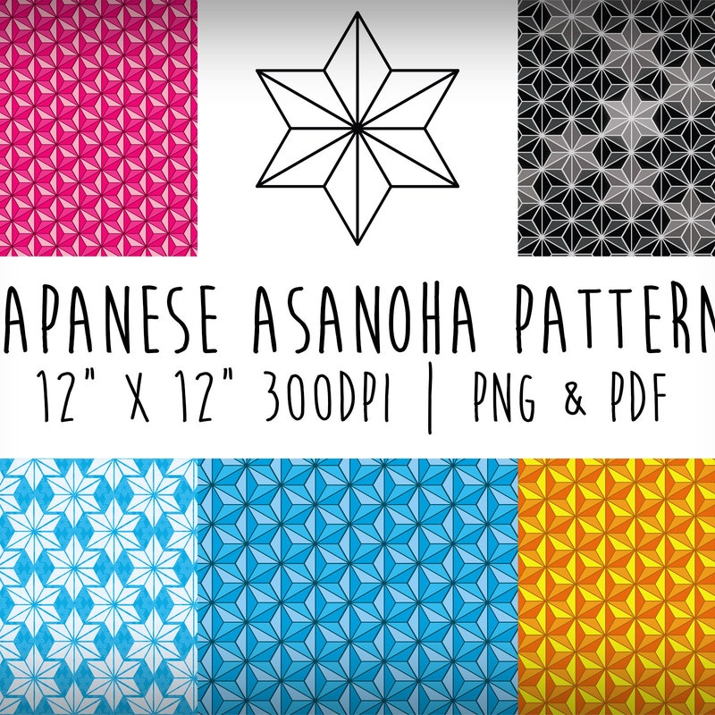 Asanoha Pattern - Etsy