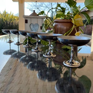 Tazze da dessert vintage in acciaio inossidabile Guy Degrenne: set da 6 pezzi in stile bistrot francese