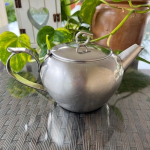 Vintage Remy Letang Stainless Steel 18/10 Teapot. Made in France. French Stainless Steel Tableware. Gift Idea.