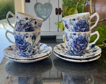Vintage Johnson Brothers Blue Rose Chintz China - Serving Pieces