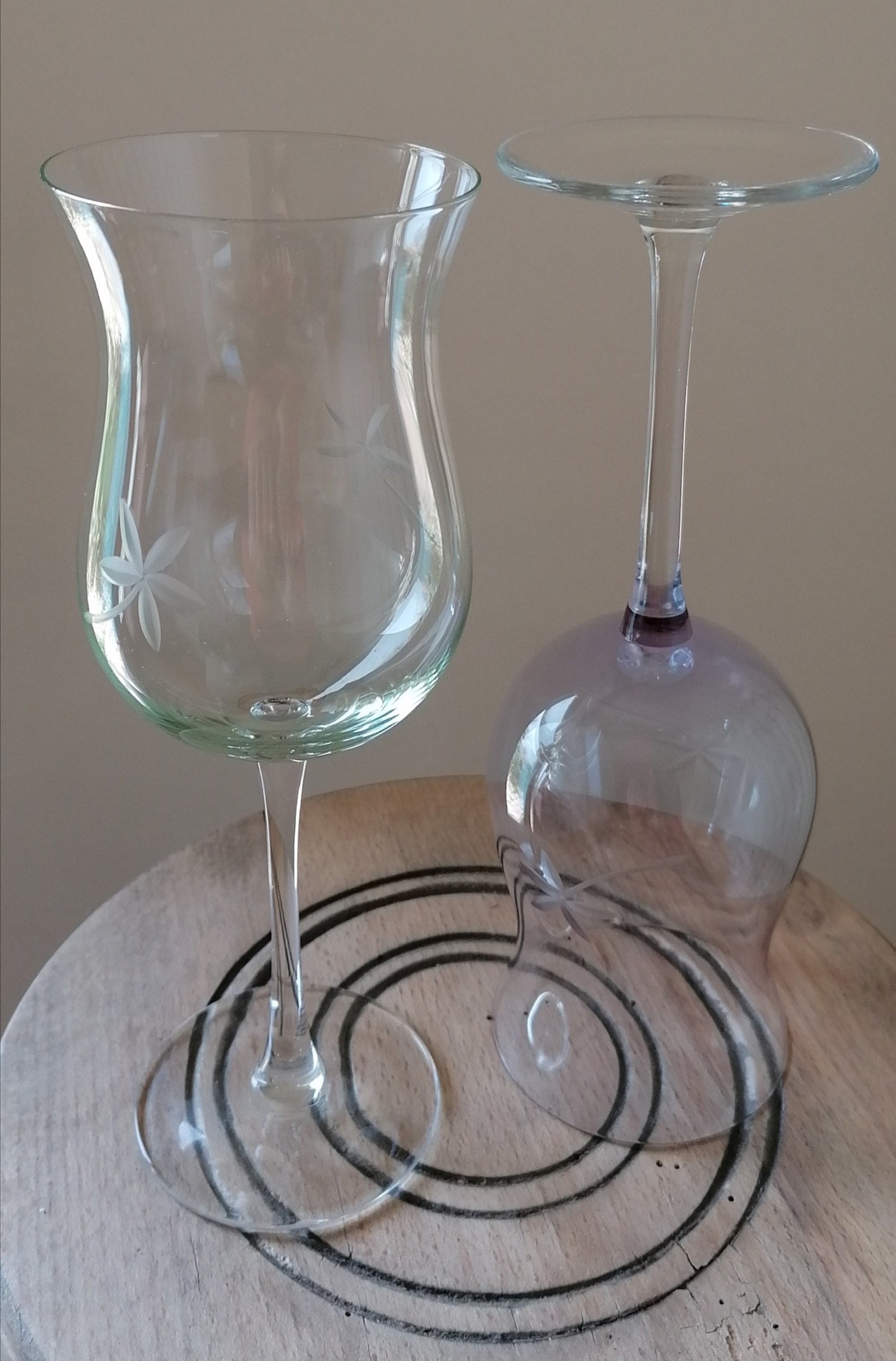 Two Vintage Grappa Brandy Glasses. Tulip Shape Glasses. Etsy