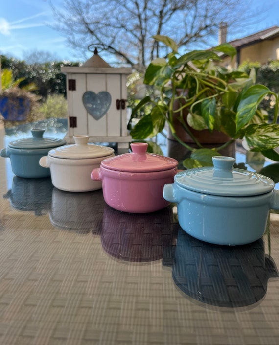Vintage Emile Henry Mini Casseroles: French Lidded Serving Pots
