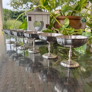 Ciotole per gelato Vintage Bistro - Set di 6 coppette da dessert in acciaio inossidabile