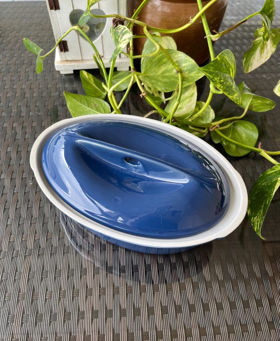 Vintage Emile Henry Blue Terrine With Lid: French Casserole - Etsy