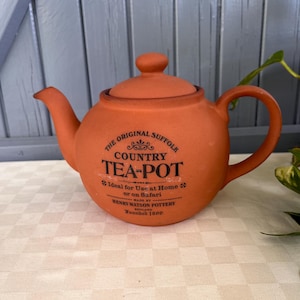 Teiera vintage in gres inglese di Henry Watson. Ceramica prodotta in Inghilterra.