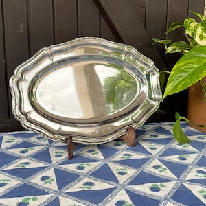 Vintage Guy Degrenne Oval Stainless Steel Serving Plate - Made in France