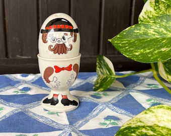 Vintage kitsch eierdopje en zoutvaatje: nieuw servies uit de jaren 70