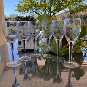Blue Antique Wine Glasses - Etsy